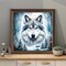 5D Diamond Painting Kit for Adults – Cute Animal Wolf Head Full Round Drill Diamond Art – DIY Gem Dot Craft for Home Wall Decor & Holiday Gift – 11.8 x 11.8 Inch